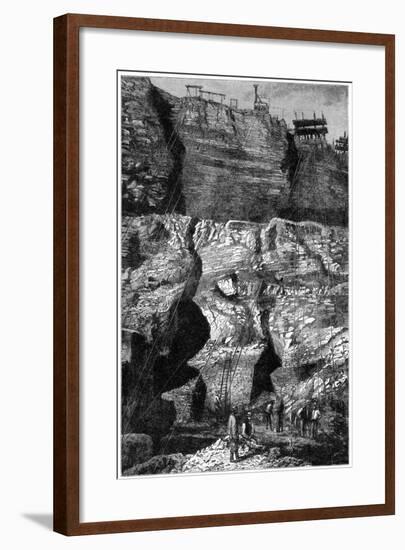 Diamond Mine, Kimberley, South Africa, 1896-null-Framed Giclee Print