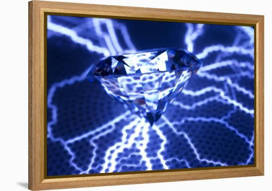 Diamond on a Plasma Disk-Lawrence Lawry-Framed Premier Image Canvas