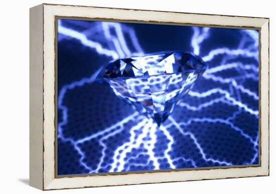 Diamond on a Plasma Disk-Lawrence Lawry-Framed Premier Image Canvas