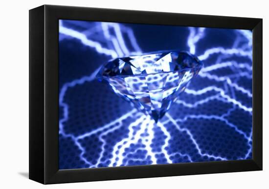 Diamond on a Plasma Disk-Lawrence Lawry-Framed Premier Image Canvas