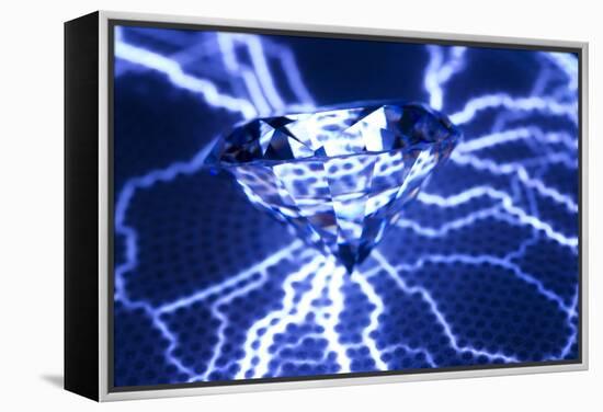 Diamond on a Plasma Disk-Lawrence Lawry-Framed Premier Image Canvas