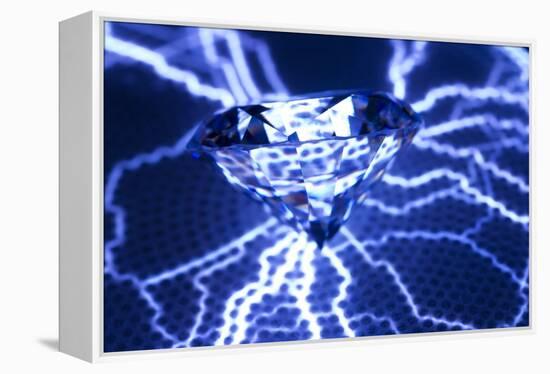Diamond on a Plasma Disk-Lawrence Lawry-Framed Premier Image Canvas