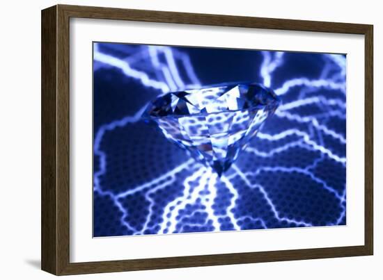 Diamond on a Plasma Disk-Lawrence Lawry-Framed Photographic Print
