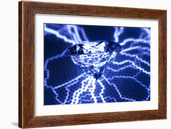 Diamond on a Plasma Disk-Lawrence Lawry-Framed Photographic Print