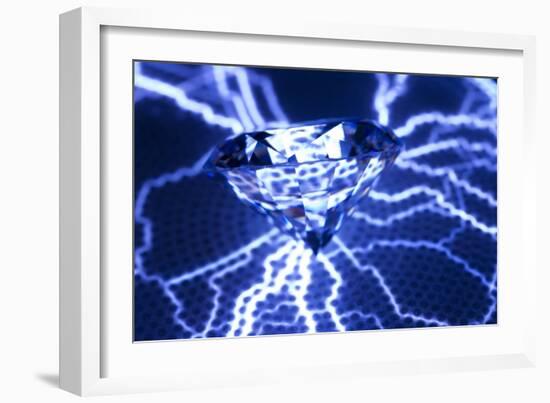 Diamond on a Plasma Disk-Lawrence Lawry-Framed Photographic Print