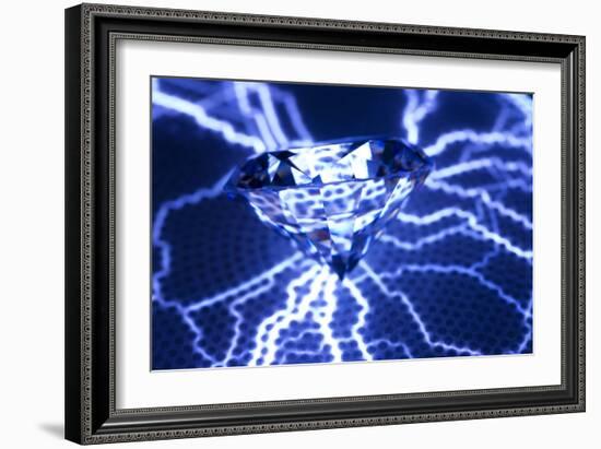 Diamond on a Plasma Disk-Lawrence Lawry-Framed Photographic Print