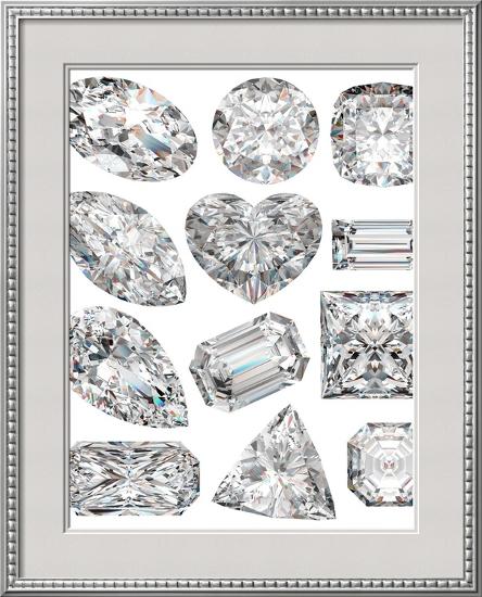 Diamond Shapes-Model-la-Framed Art Print