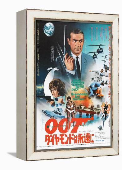 Diamonds are Forever, Japanese poster, Sean Connery, Jill St. John, 1971-null-Framed Stretched Canvas