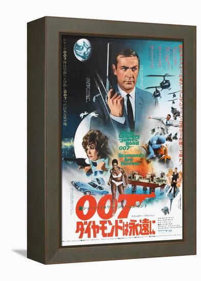 Diamonds are Forever, Japanese poster, Sean Connery, Jill St. John, 1971-null-Framed Stretched Canvas