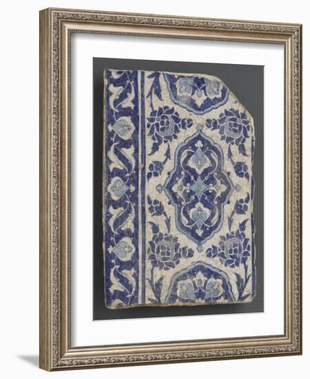 Diamonds in the Blue Cartridge and Foliage Blossomed-null-Framed Giclee Print