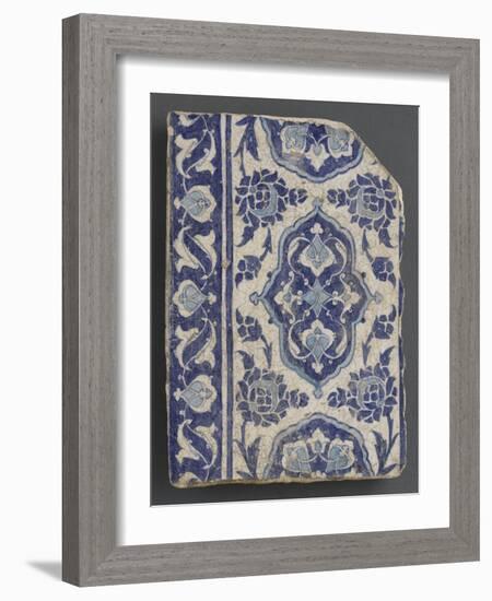 Diamonds in the Blue Cartridge and Foliage Blossomed-null-Framed Giclee Print