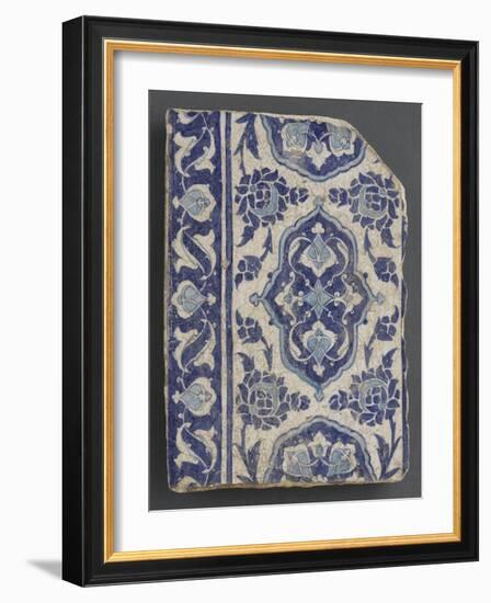 Diamonds in the Blue Cartridge and Foliage Blossomed-null-Framed Giclee Print