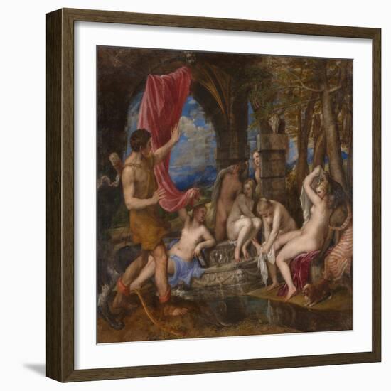 Diana and Actaeon, 1556-1559-Titian (Tiziano Vecelli)-Framed Giclee Print