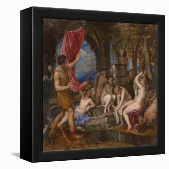 Diana and Actaeon, 1556-1559-Titian (Tiziano Vecelli)-Framed Premier Image Canvas