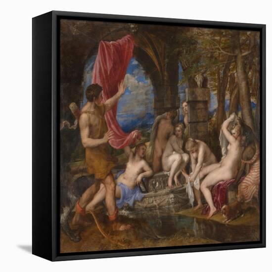 Diana and Actaeon, 1556-1559-Titian (Tiziano Vecelli)-Framed Premier Image Canvas