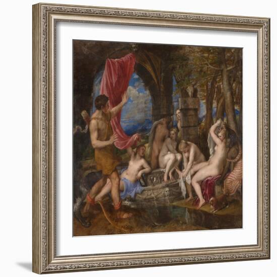 Diana and Actaeon, 1556-1559-Titian (Tiziano Vecelli)-Framed Giclee Print