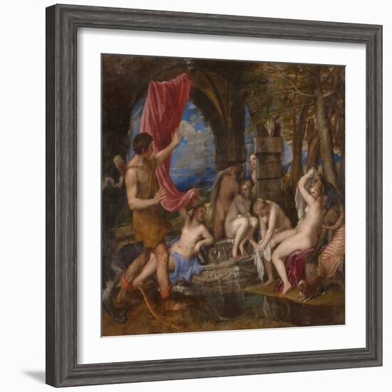 Diana and Actaeon, 1556-1559-Titian (Tiziano Vecelli)-Framed Giclee Print