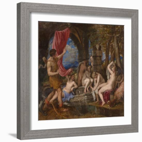 Diana and Actaeon, 1556-1559-Titian (Tiziano Vecelli)-Framed Giclee Print