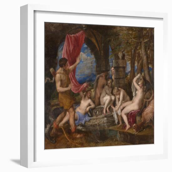 Diana and Actaeon, 1556-1559-Titian (Tiziano Vecelli)-Framed Giclee Print