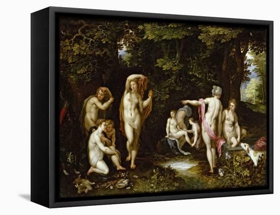 Diana and Actaeon, Ca 1595-Jan Brueghel the Elder-Framed Premier Image Canvas