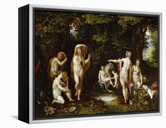 Diana and Actaeon, Ca 1595-Jan Brueghel the Elder-Framed Premier Image Canvas