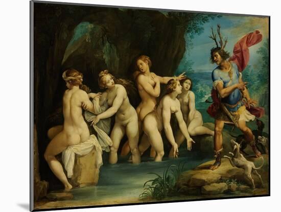 Diana and Actaeon, Ca 1604-Giuseppe Cesari-Mounted Giclee Print