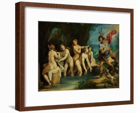 Diana and Actaeon, Ca 1604-Giuseppe Cesari-Framed Giclee Print