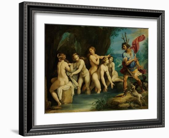 Diana and Actaeon, Ca 1604-Giuseppe Cesari-Framed Giclee Print