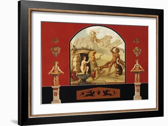 Diana and Actaeon, House of Sallust, Pompei, Volume III, Plate III-Fausto and Felice Niccolini-Framed Giclee Print