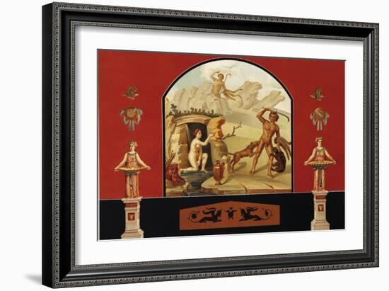 Diana and Actaeon, House of Sallust, Pompei, Volume III, Plate III-Fausto and Felice Niccolini-Framed Giclee Print