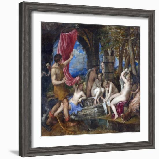 Diana and Actaeon-Titian (Tiziano Vecelli)-Framed Giclee Print