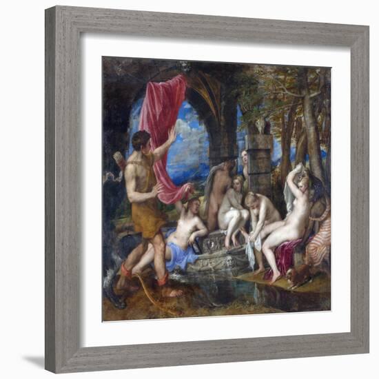 Diana and Actaeon-Titian (Tiziano Vecelli)-Framed Giclee Print