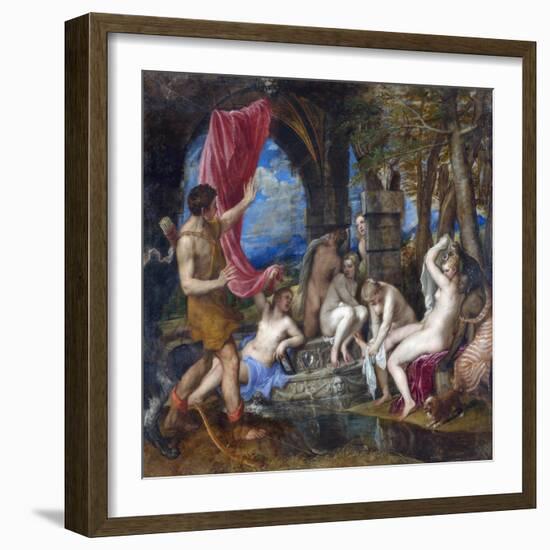 Diana and Actaeon-Titian (Tiziano Vecelli)-Framed Giclee Print