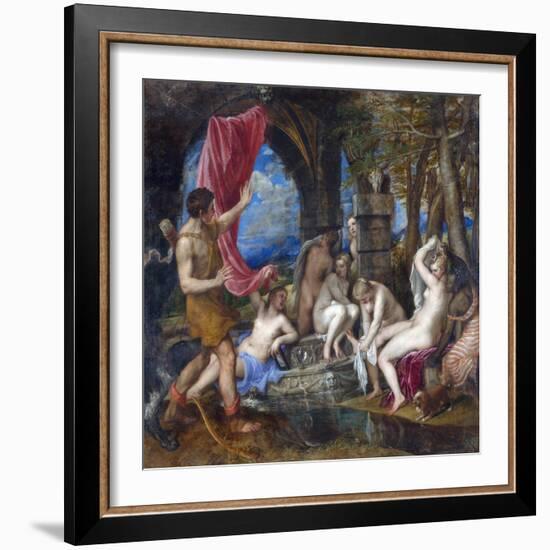 Diana and Actaeon-Titian (Tiziano Vecelli)-Framed Giclee Print