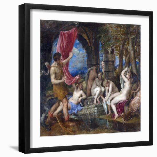 Diana and Actaeon-Titian (Tiziano Vecelli)-Framed Giclee Print
