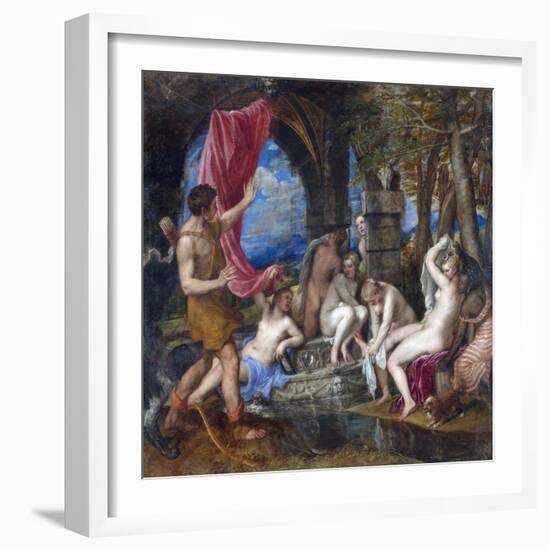 Diana and Actaeon-Titian (Tiziano Vecelli)-Framed Giclee Print