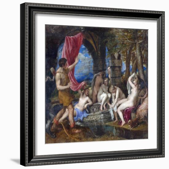 Diana and Actaeon-Titian (Tiziano Vecelli)-Framed Giclee Print