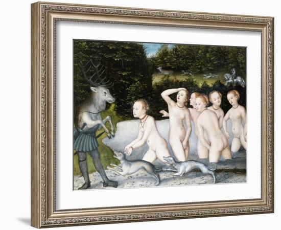 Diana and Actaeon-Lucas Cranach the Elder-Framed Giclee Print