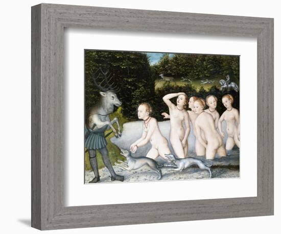 Diana and Actaeon-Lucas Cranach the Elder-Framed Giclee Print