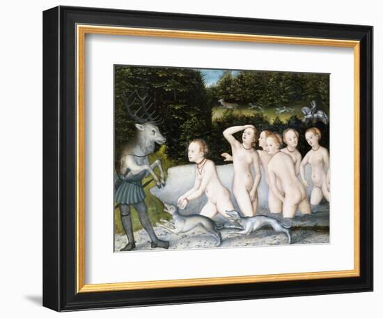 Diana and Actaeon-Lucas Cranach the Elder-Framed Giclee Print