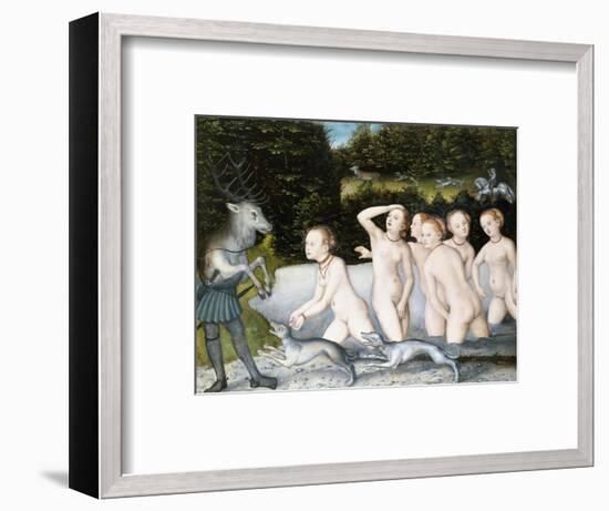 Diana and Actaeon-Lucas Cranach the Elder-Framed Premium Giclee Print