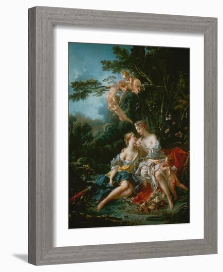 Diana and Calypso-Francois Boucher-Framed Giclee Print