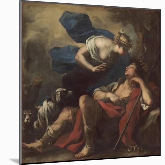 Diana and Endymion, c.1675-80-Luca Giordano-Mounted Giclee Print