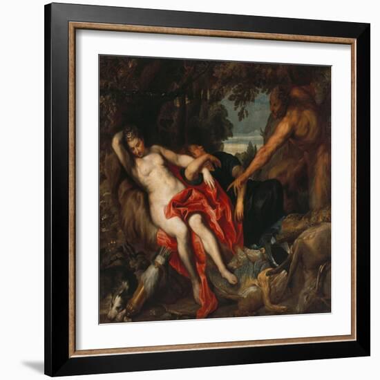 Diana and Endymion Surprised by a Satyr-Sir Anthony Van Dyck-Framed Giclee Print