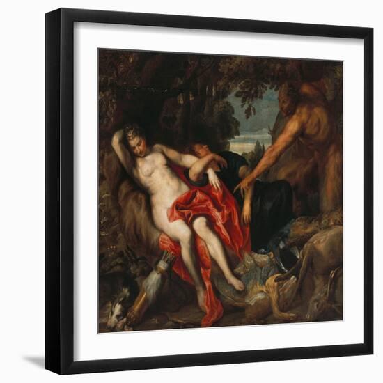 Diana and Endymion Surprised by a Satyr-Sir Anthony Van Dyck-Framed Giclee Print