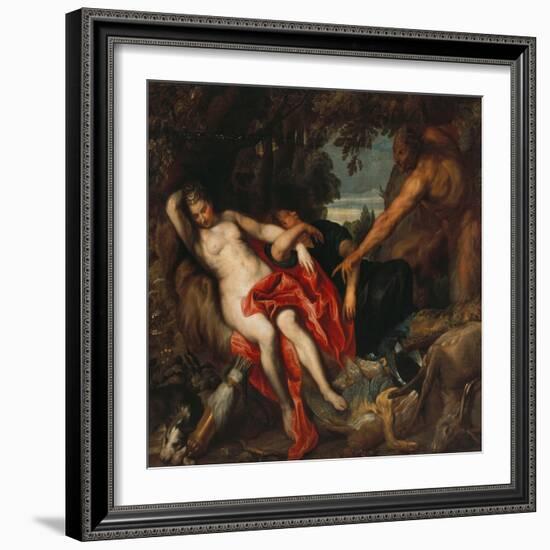 Diana and Endymion Surprised by a Satyr-Sir Anthony Van Dyck-Framed Giclee Print