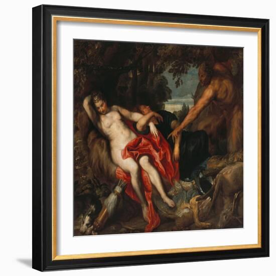 Diana and Endymion Surprised by a Satyr-Sir Anthony Van Dyck-Framed Giclee Print