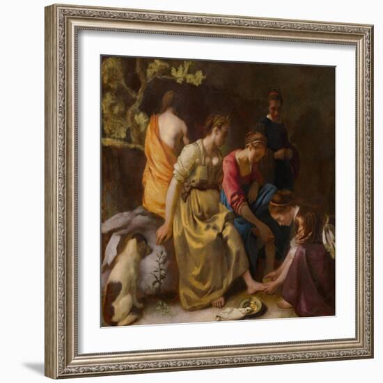 Diana and her Companions, c.1655-56-Johannes Vermeer-Framed Giclee Print