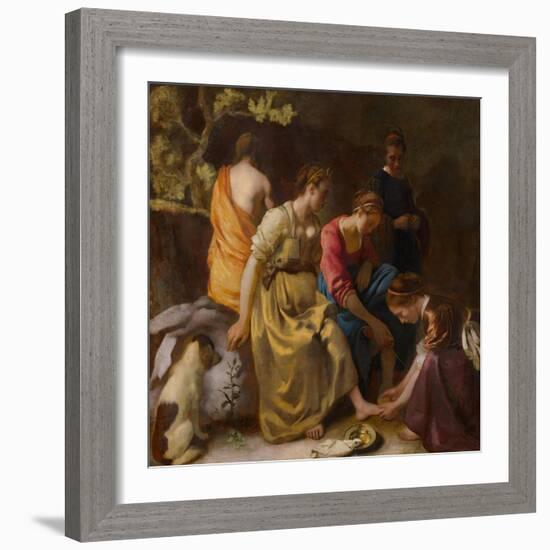 Diana and her Companions, c.1655-56-Johannes Vermeer-Framed Giclee Print