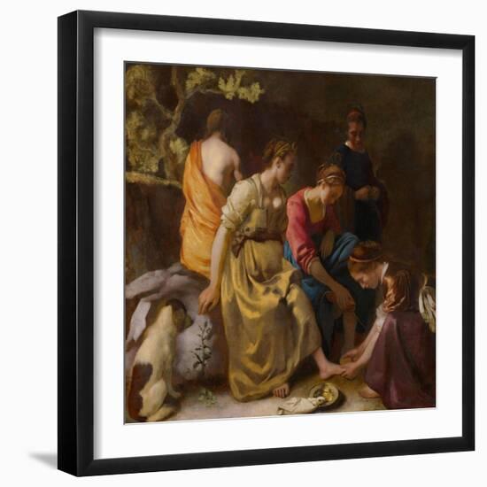 Diana and her Companions, c.1655-56-Johannes Vermeer-Framed Giclee Print